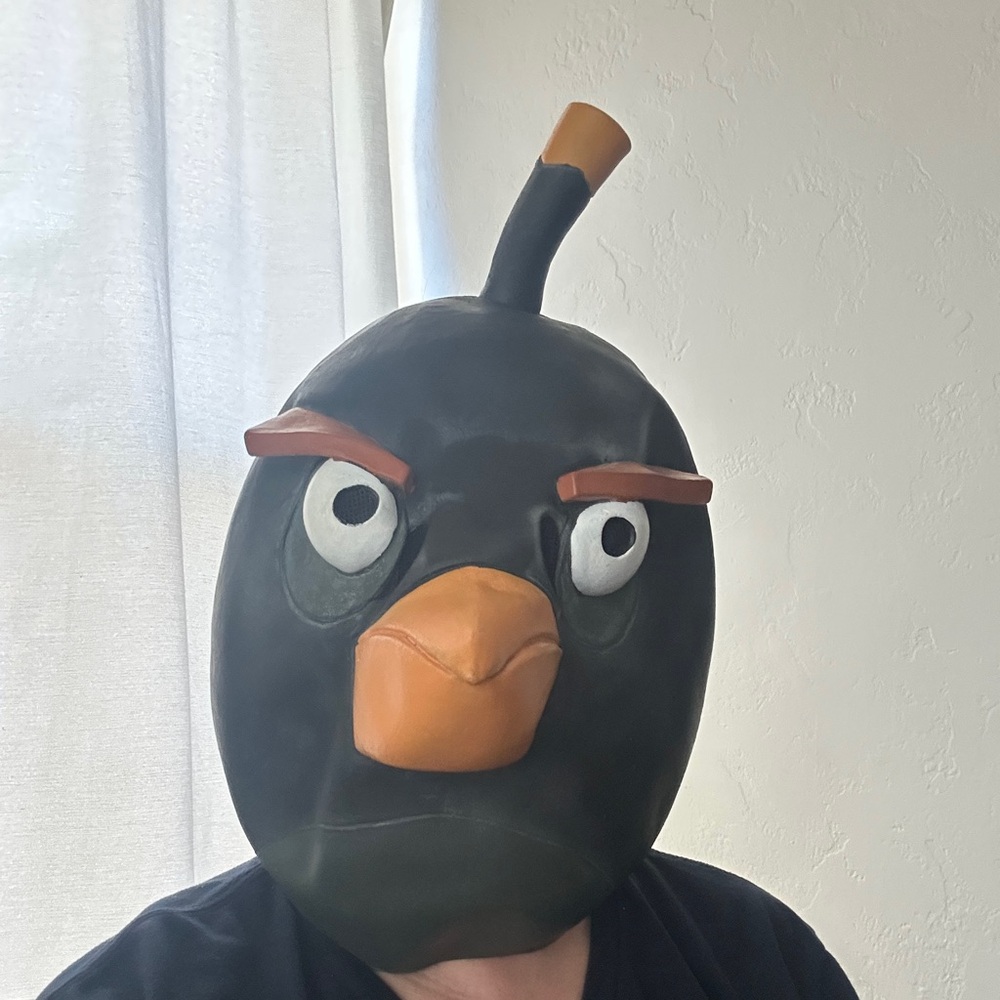 Bomb from Angry Birds Latex Mask